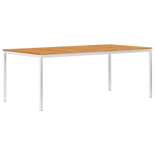 Garten-Esstisch 200x100x75 cm Massivholz Akazie und Edelstahl