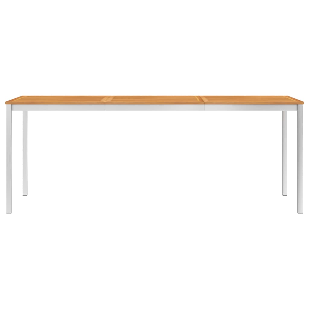 Garten-Esstisch 200x100x75 cm Massivholz Akazie und Edelstahl
