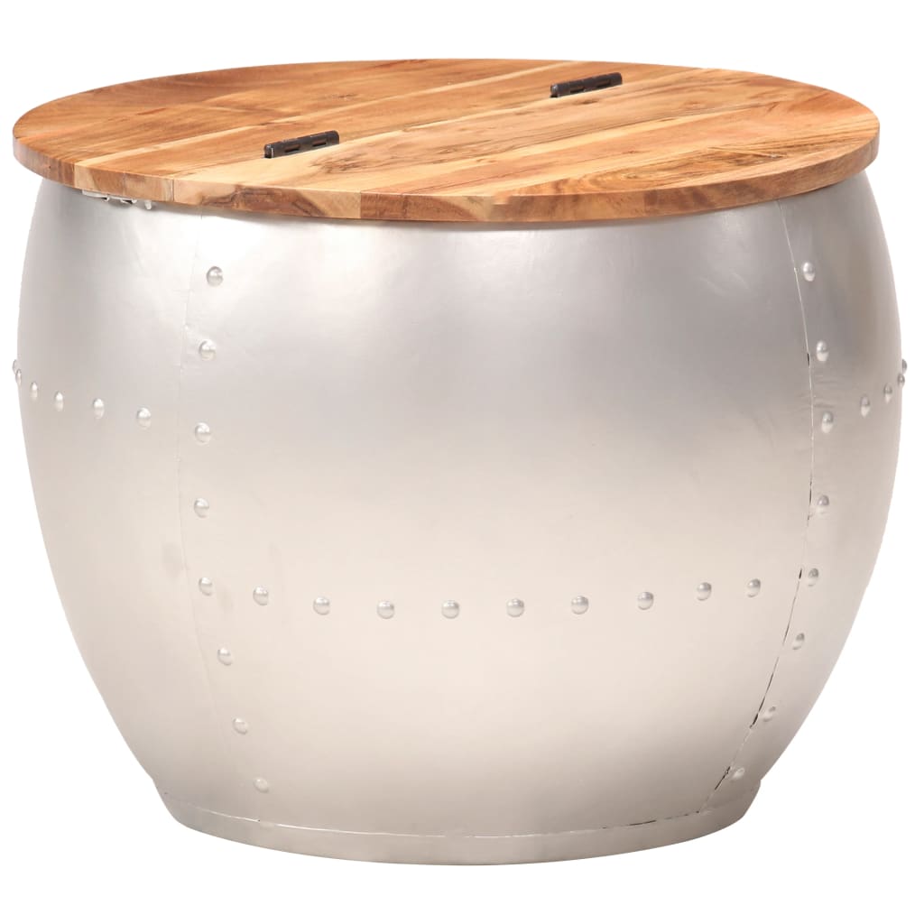 Couchtisch 53x43 cm Massivholz Akazie