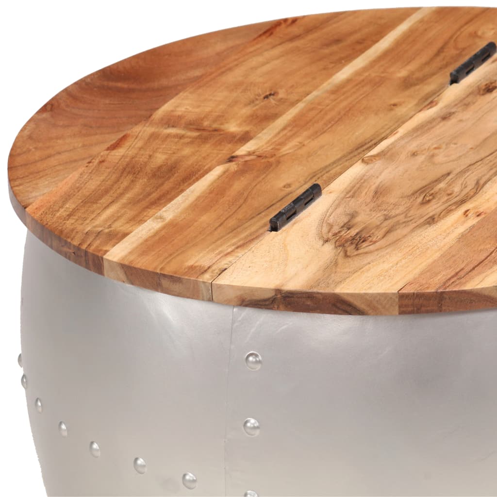 Couchtisch 53x43 cm Massivholz Akazie
