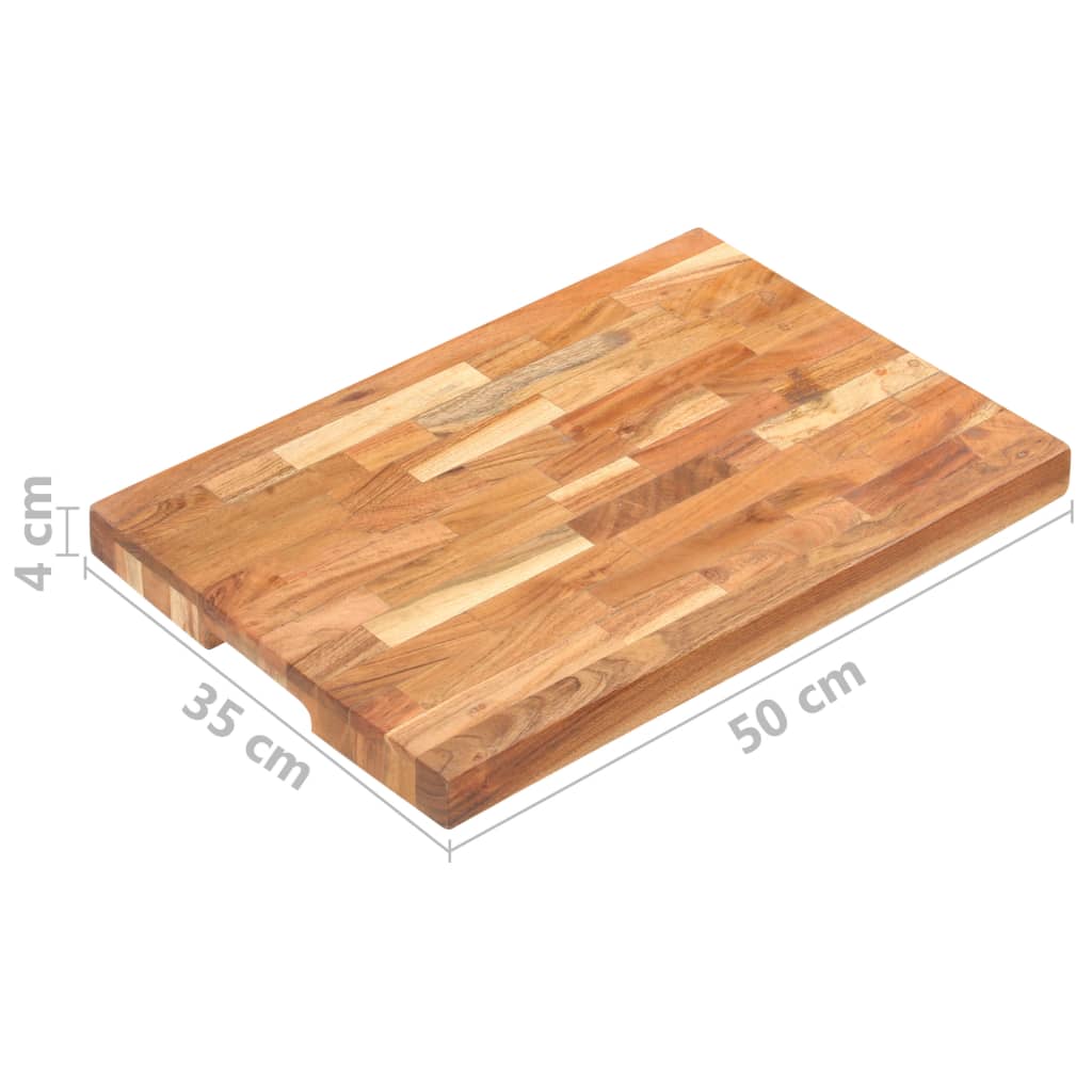 Hackblock 50x35x4 cm Akazie Massivholz