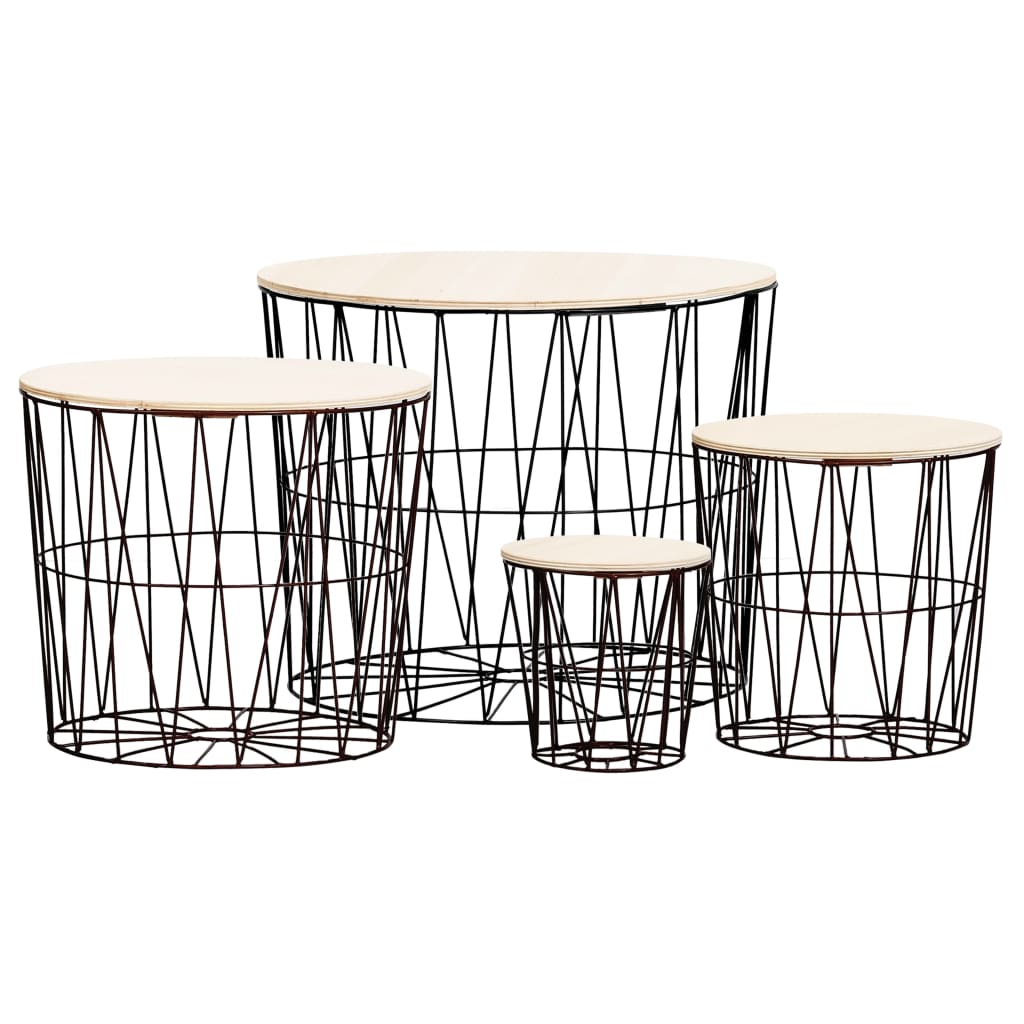 Couchtische 4 Stk. Schwarz