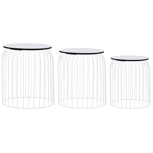 Tables basses 3 pièces. Blanc