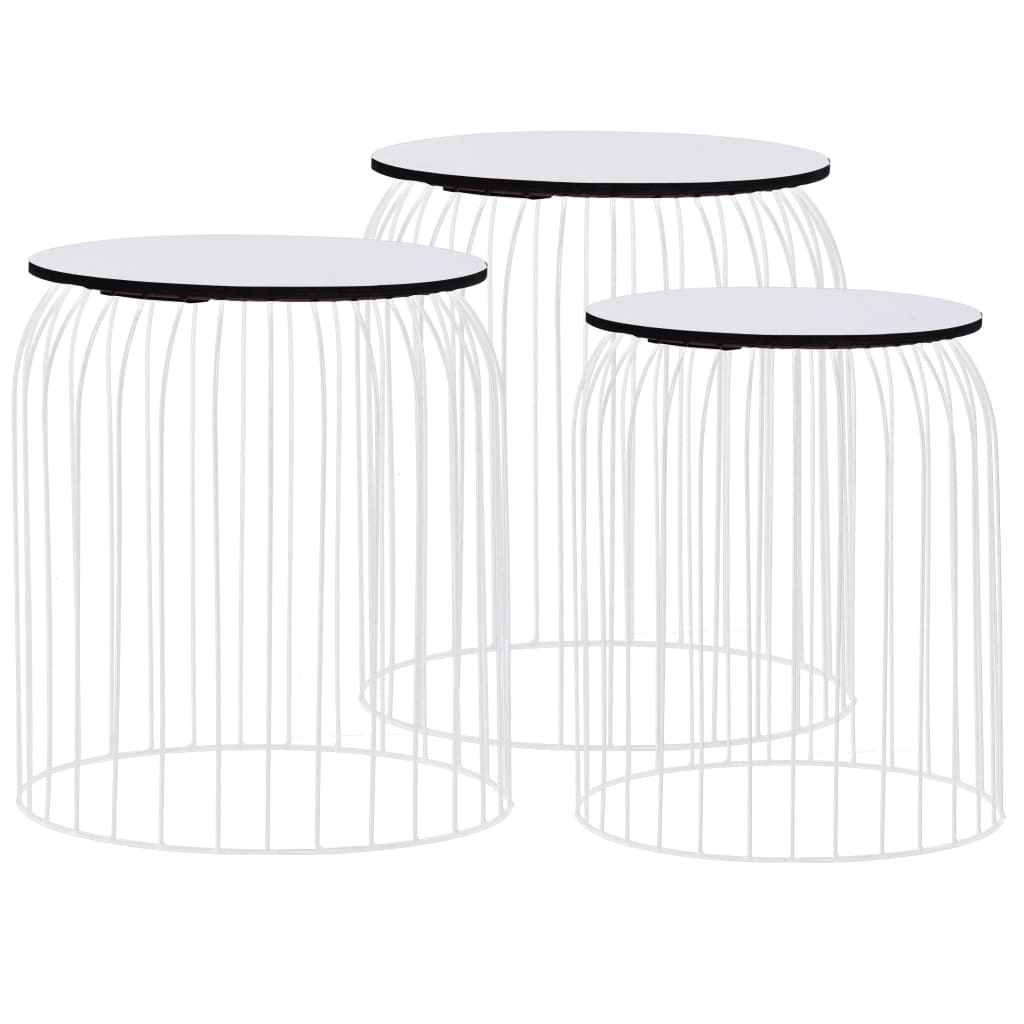 Tables basses 3 pièces. Blanc