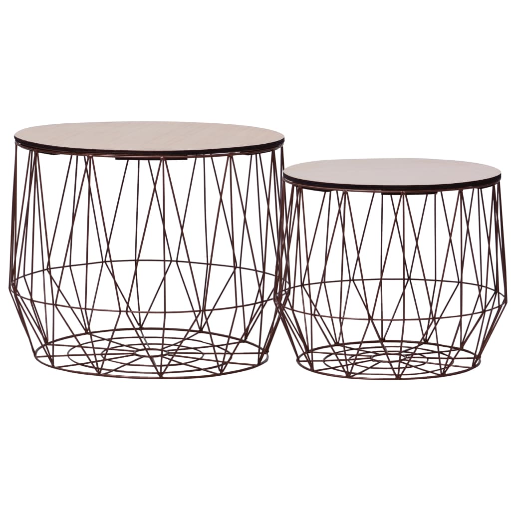 Coffee tables 2 pcs. Copper colored