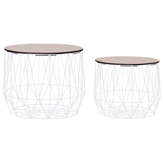 Coffee tables 2 pcs. White