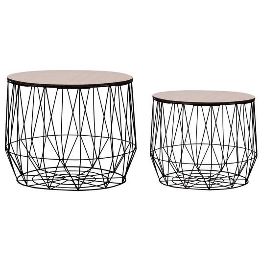 Coffee tables 2 pcs. Black