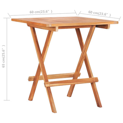 Bistrotisch Klappbar 60x60x65 cm Massivholz Teak