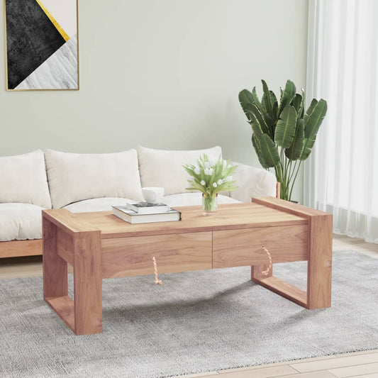 Coffee table 110×60×40 cm solid teak wood