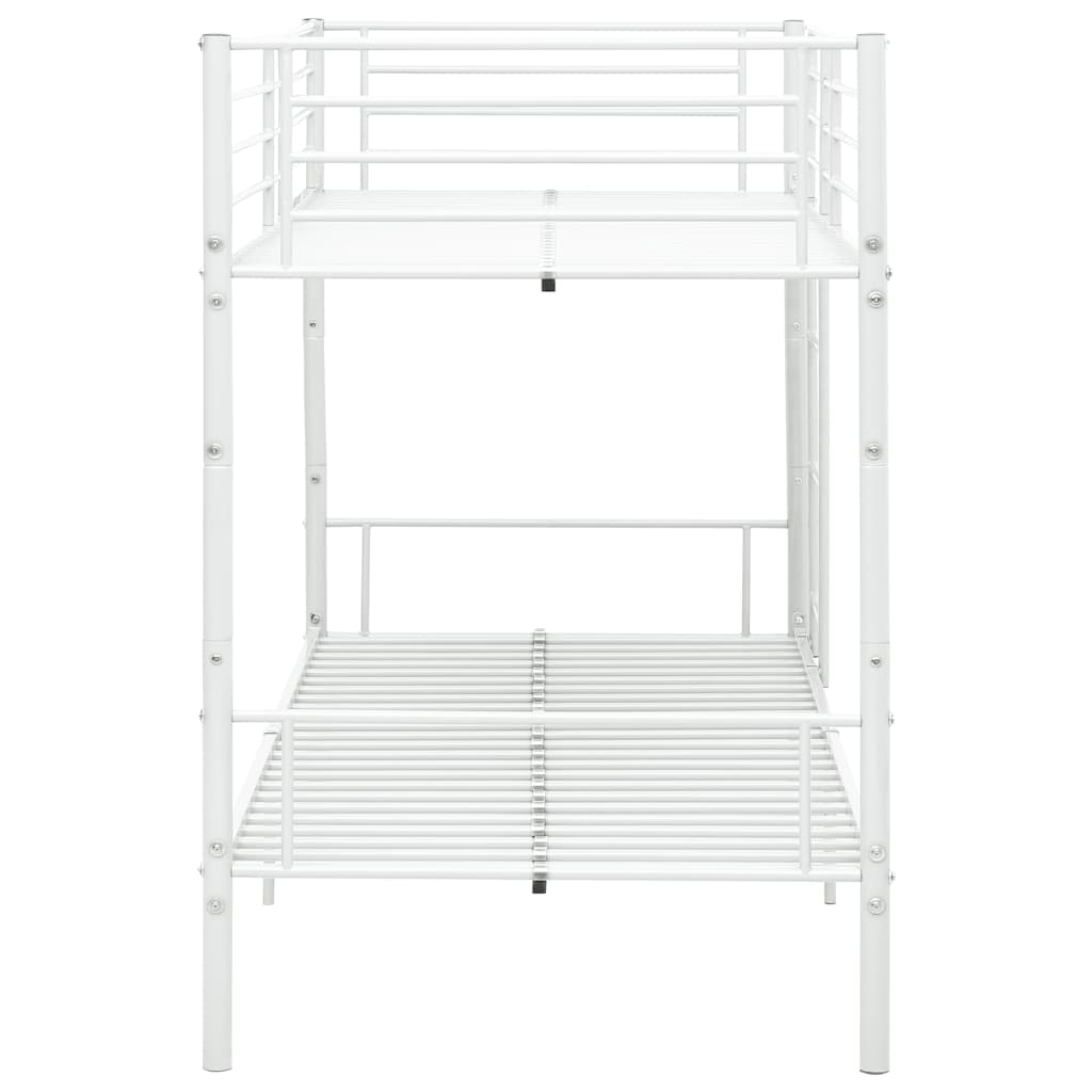 Etagenbett Weiß Metall 90×200 cm