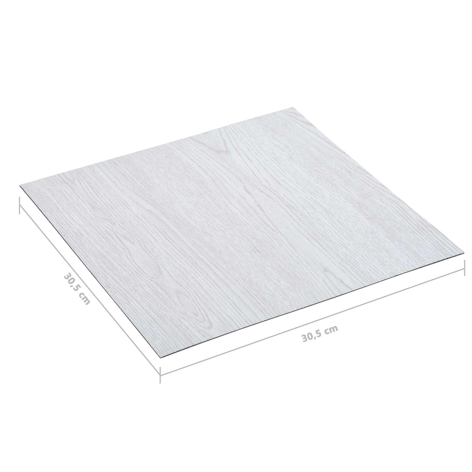 Bodenplanken Weißes Holz 5,11 m² 55 Stk. PVC