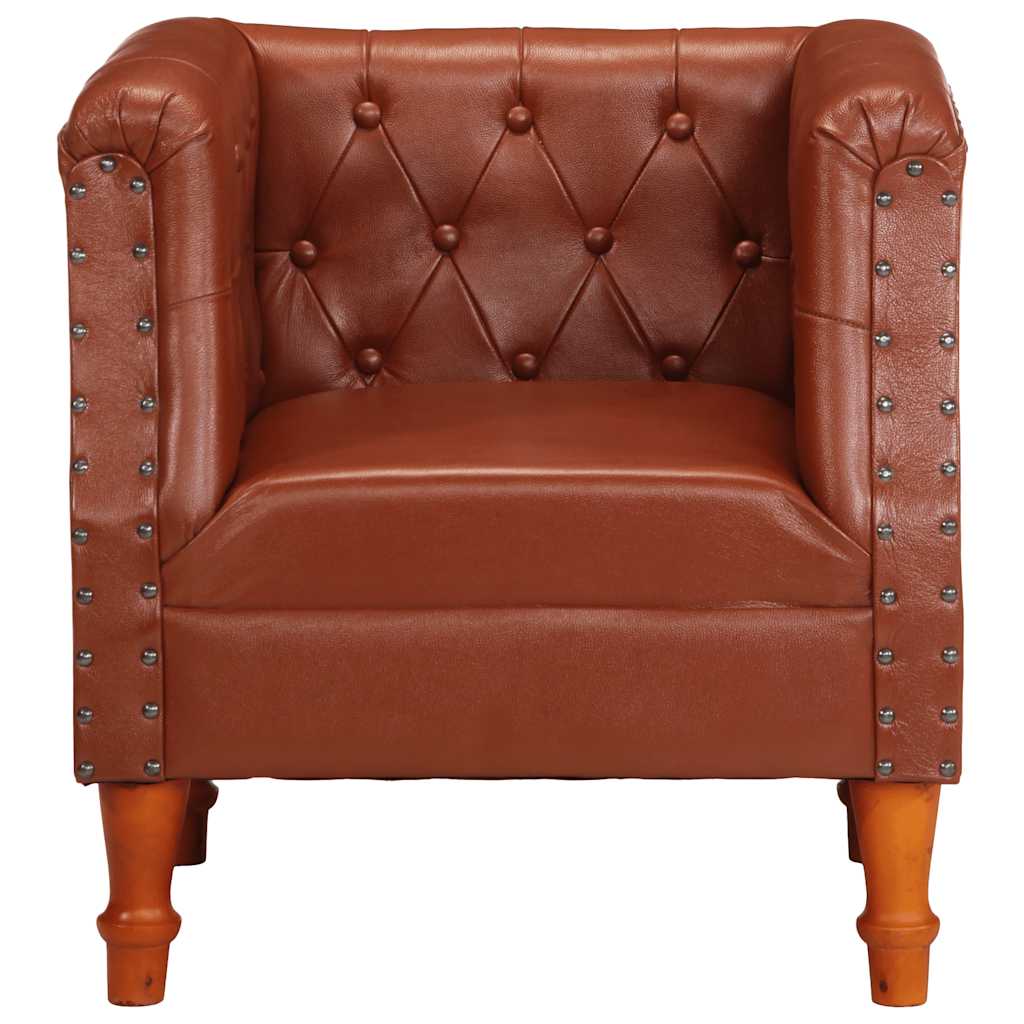 Sessel Braun Echtleder