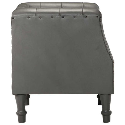 Sessel Grau Echtleder
