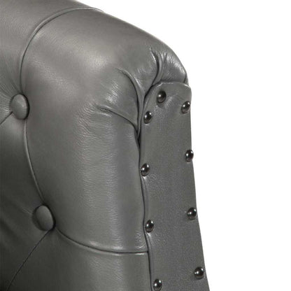 Sessel Grau Echtleder