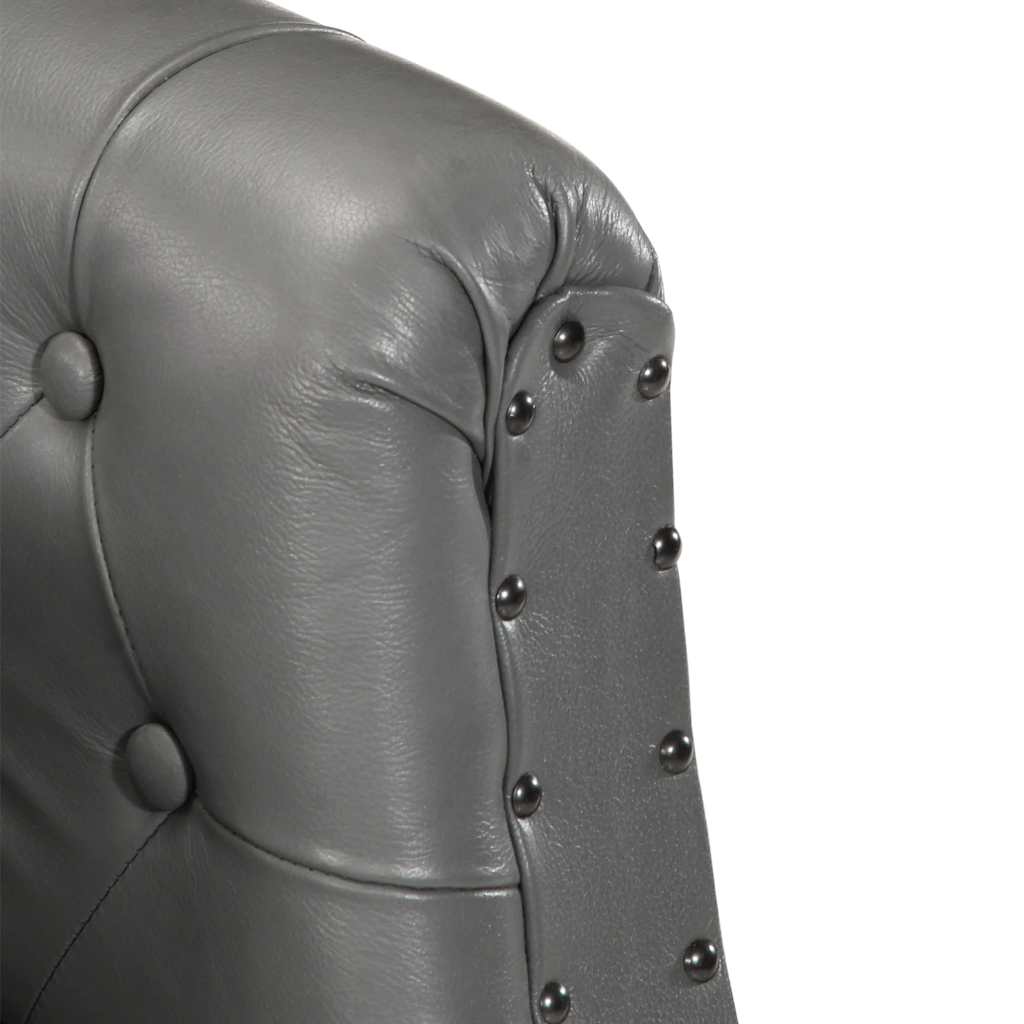 Sessel Grau Echtleder