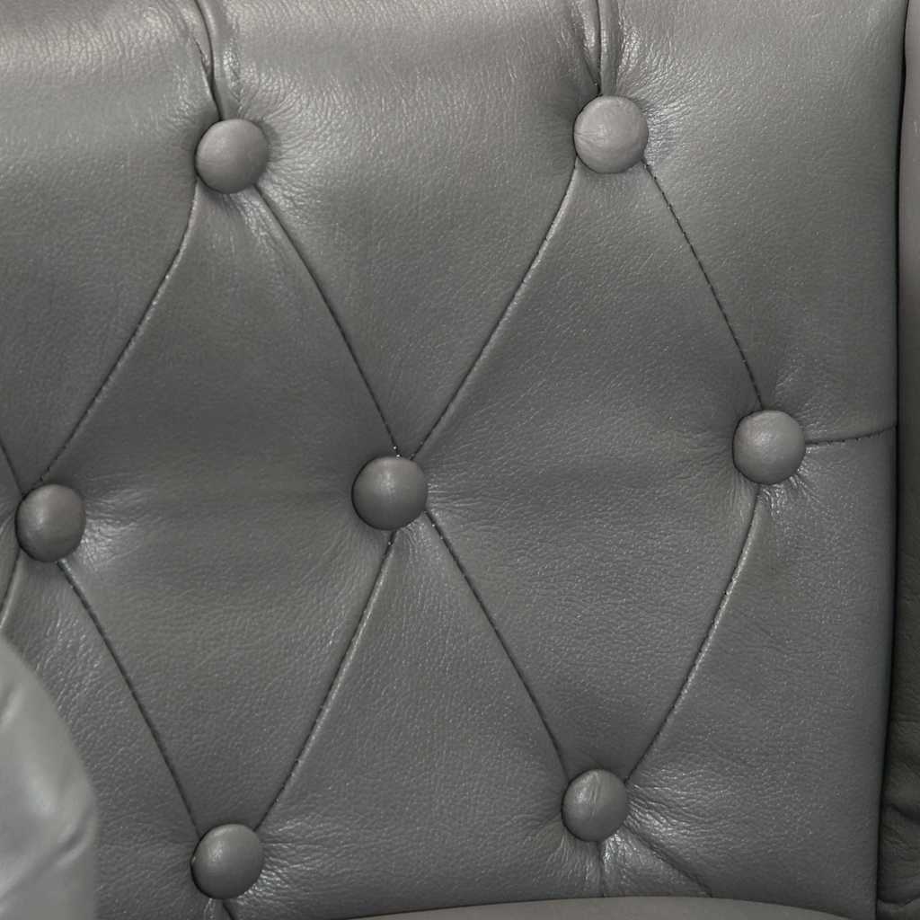 Sessel Grau Echtleder