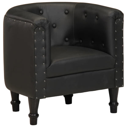 Sessel Schwarz Echtleder