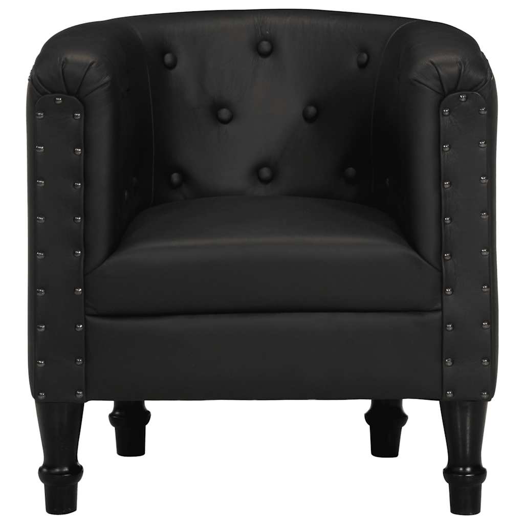 Sessel Schwarz Echtleder