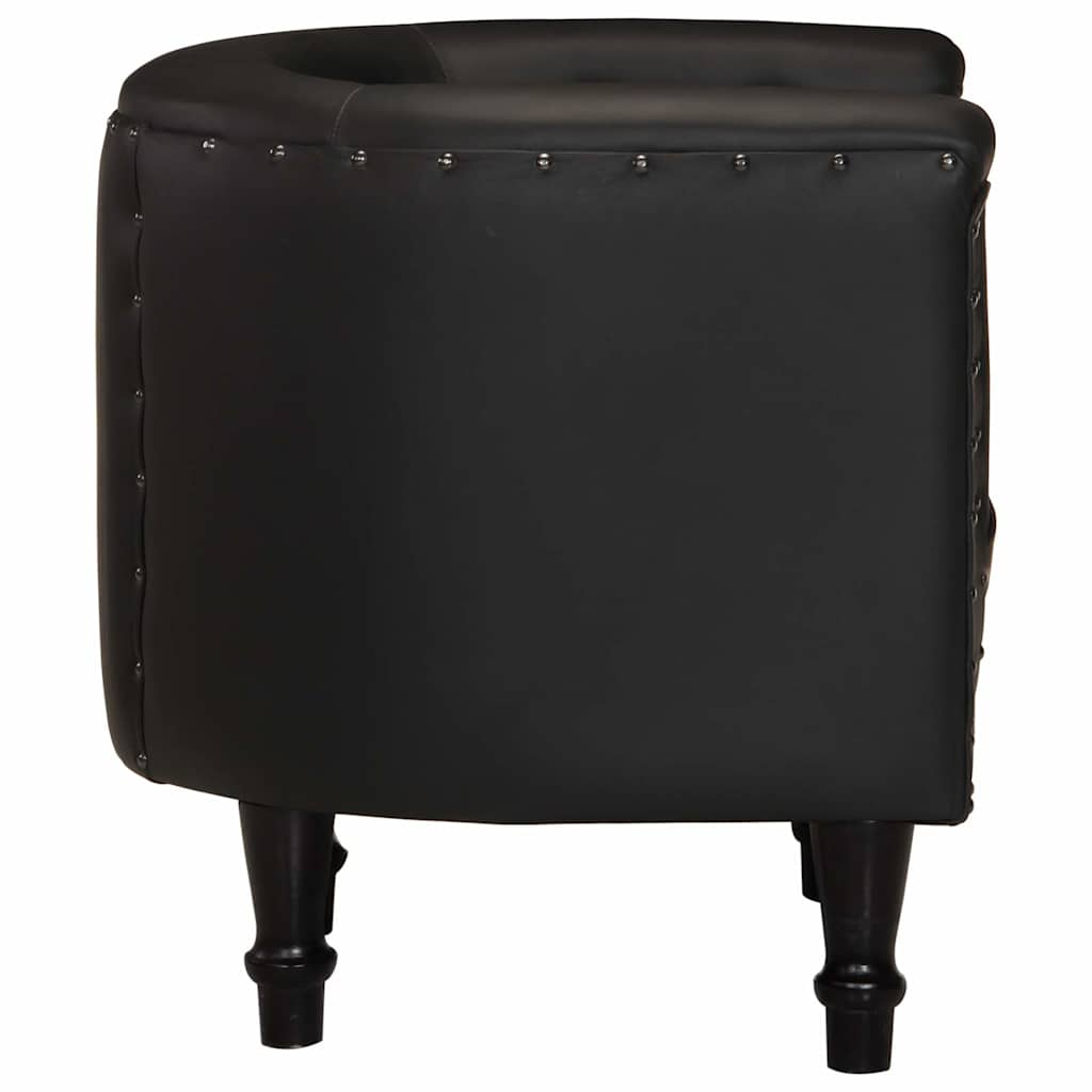 Sessel Schwarz Echtleder