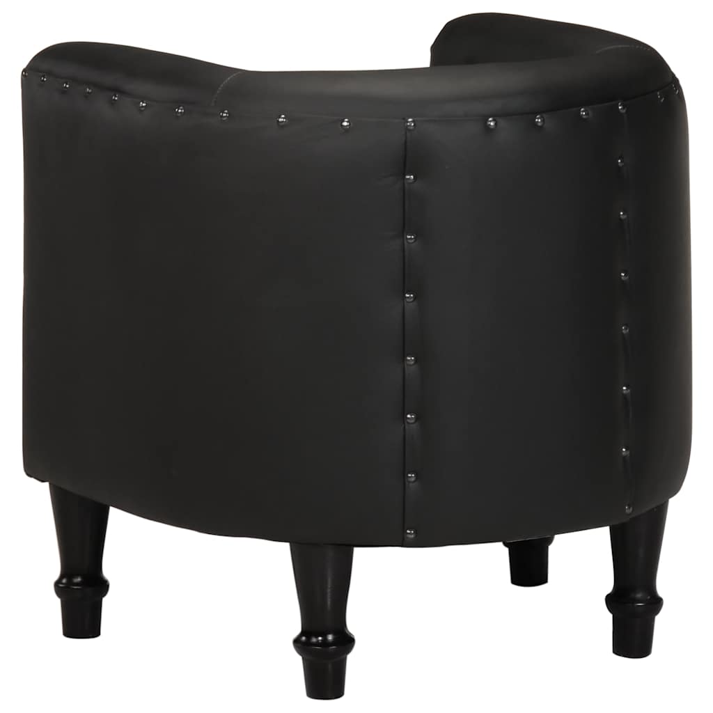 Sessel Schwarz Echtleder