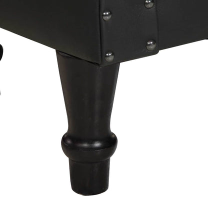 Sessel Schwarz Echtleder