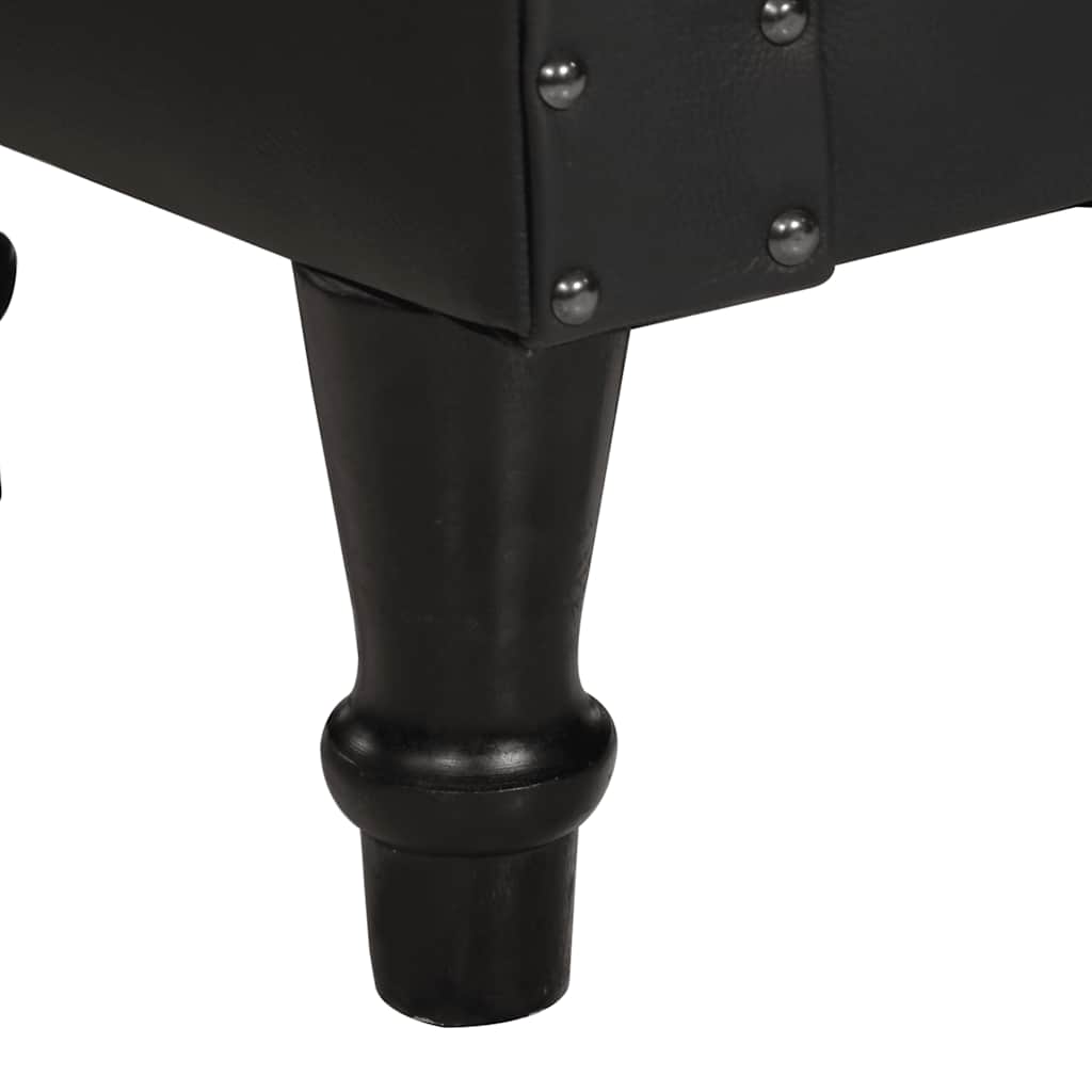 Sessel Schwarz Echtleder