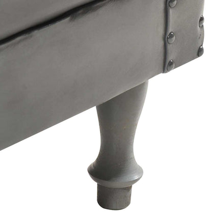 Sessel Grau Echtleder
