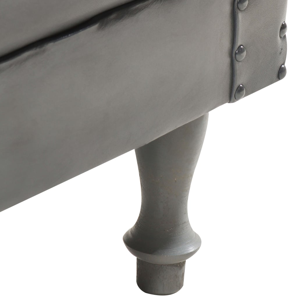 Sessel Grau Echtleder