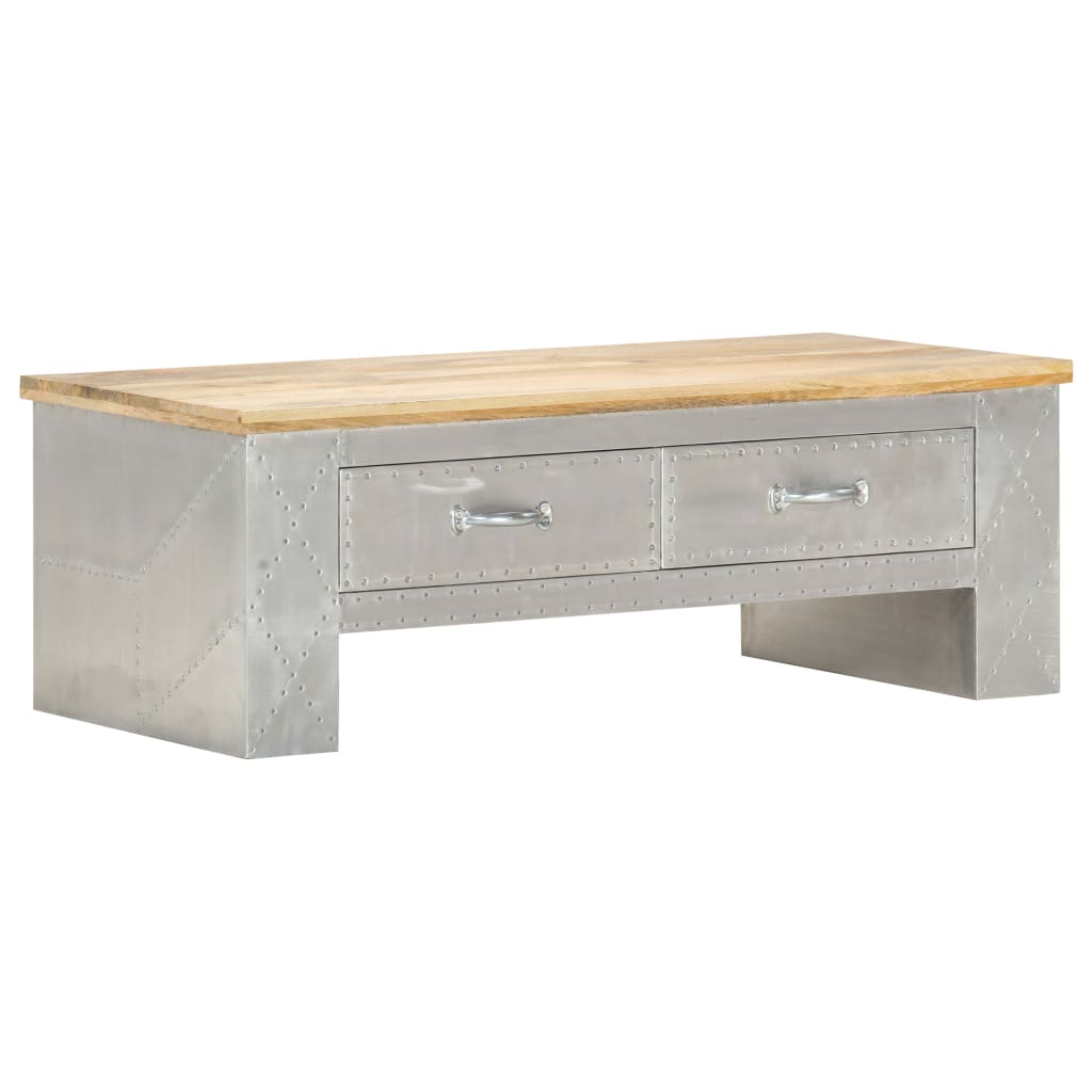 Aviator Couchtisch 100x50x36 cm Mango Massivholz