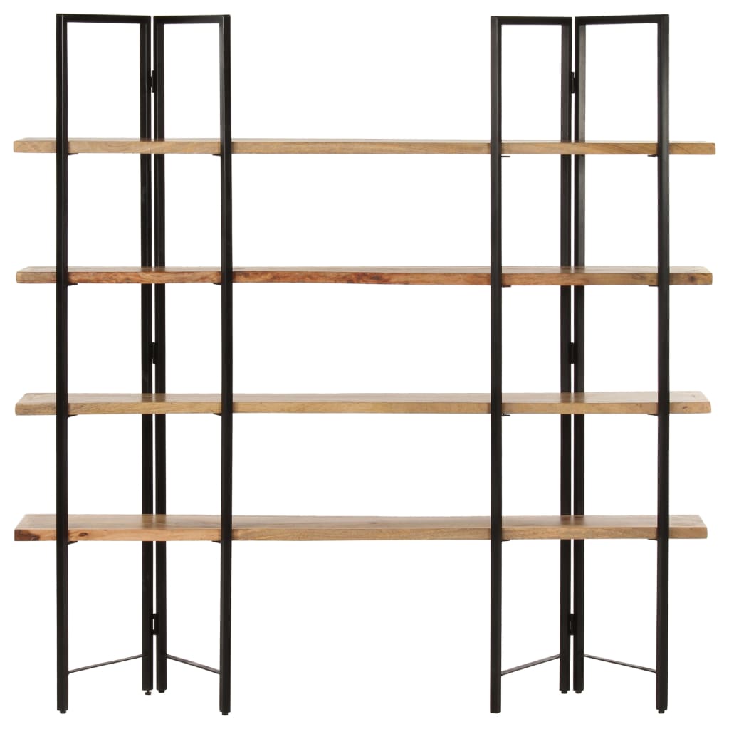 Bookcase with 4 shelves 160x35x160 cm mango solid wood