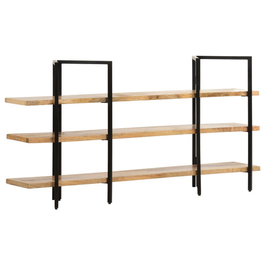 Bookcase with 3 shelves 160x31x80 cm mango solid wood