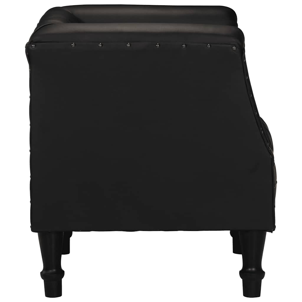 Sessel Schwarz Echtes Ziegenleder