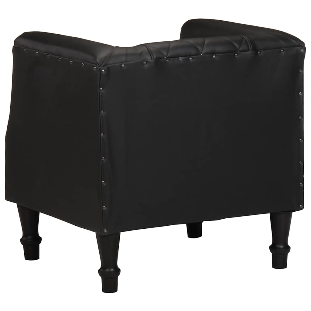 Sessel Schwarz Echtes Ziegenleder