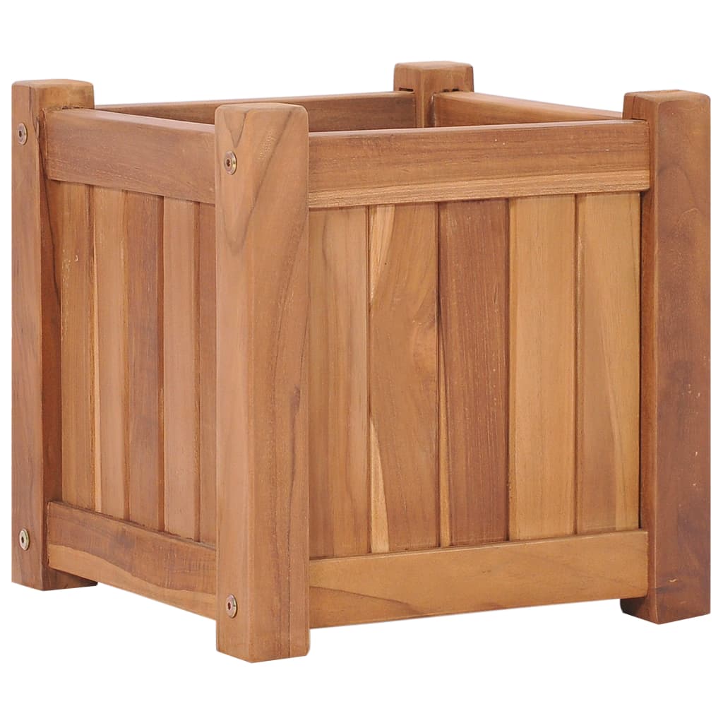 Jardinière surélevée 30x30x30 cm en bois de teck massif