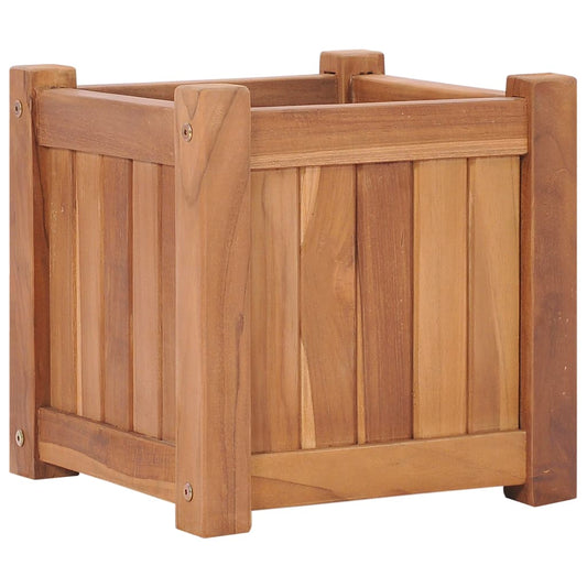 Jardinière surélevée 30x30x30 cm en bois de teck massif
