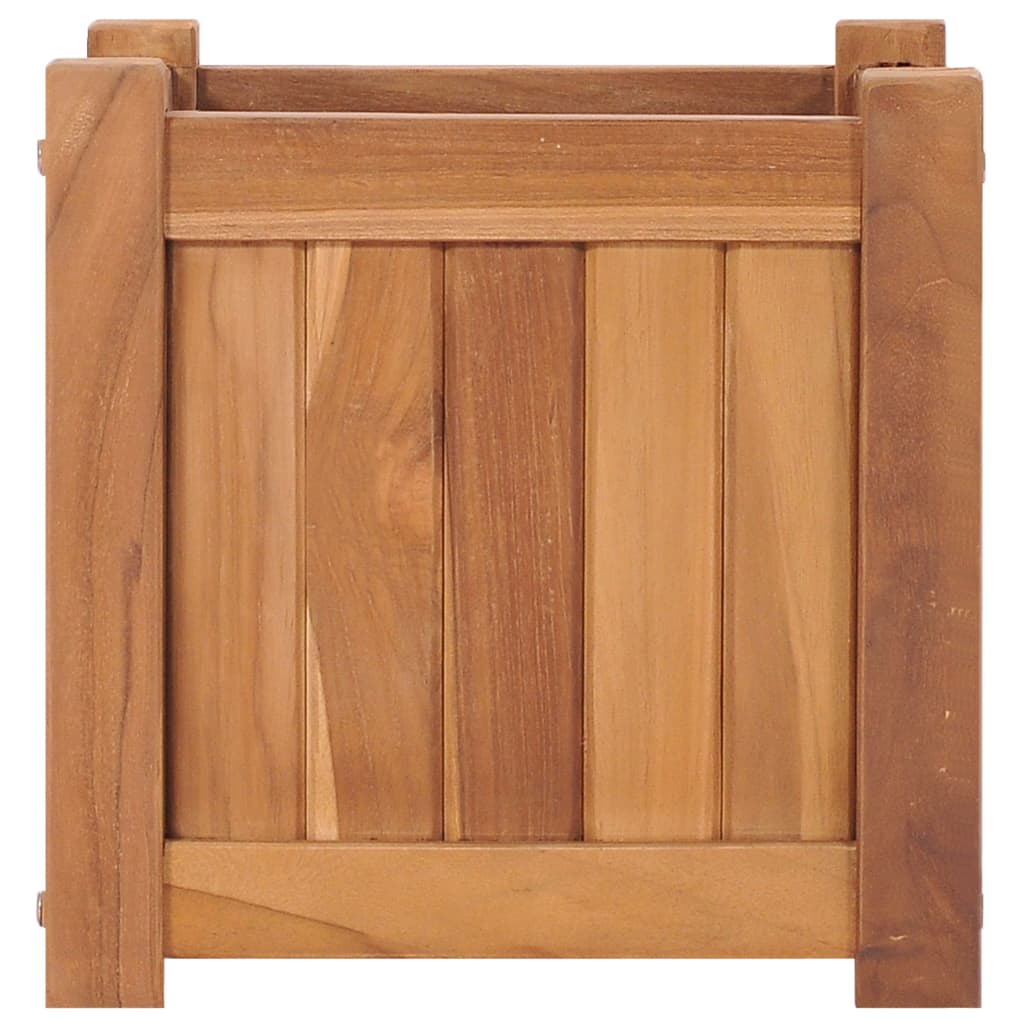 Jardinière surélevée 30x30x30 cm en bois de teck massif