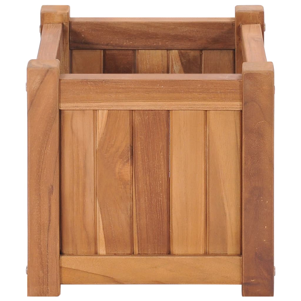 Jardinière surélevée 30x30x30 cm en bois de teck massif