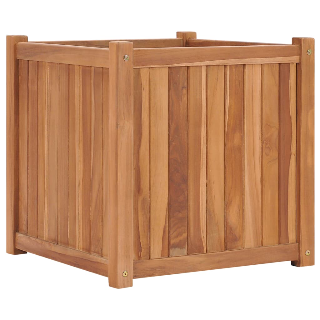 Jardinière surélevée 50x50x50 cm en bois de teck massif
