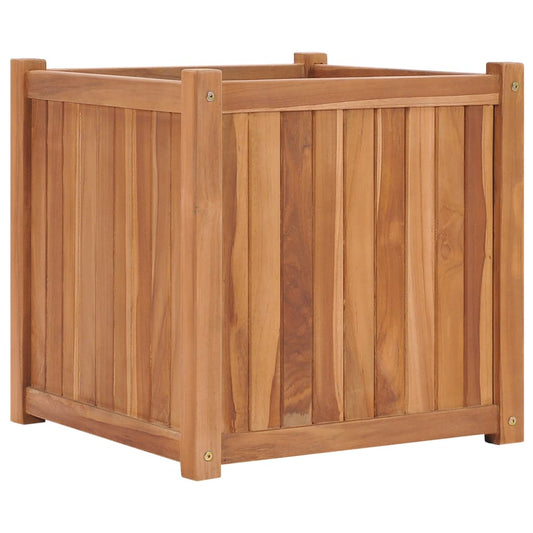 Jardinière surélevée 50x50x50 cm en bois de teck massif