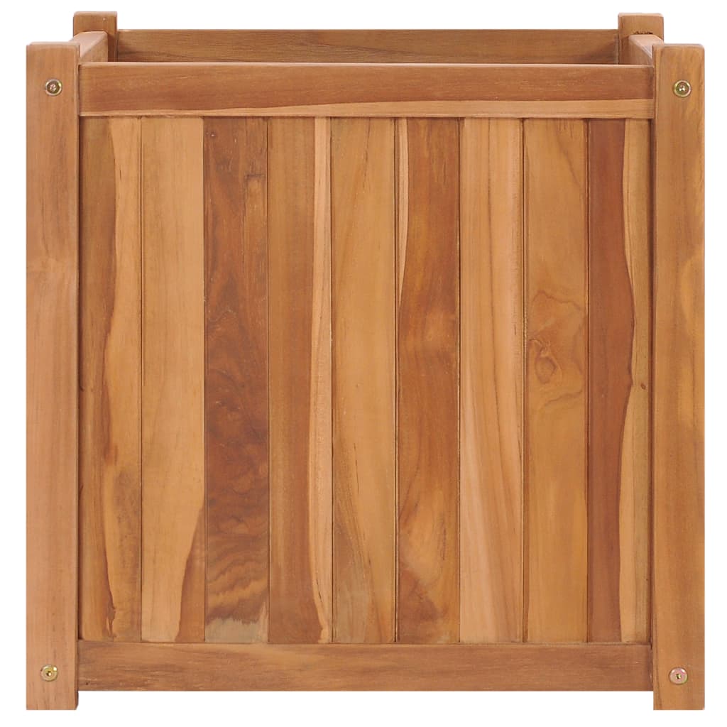 Jardinière surélevée 50x50x50 cm en bois de teck massif