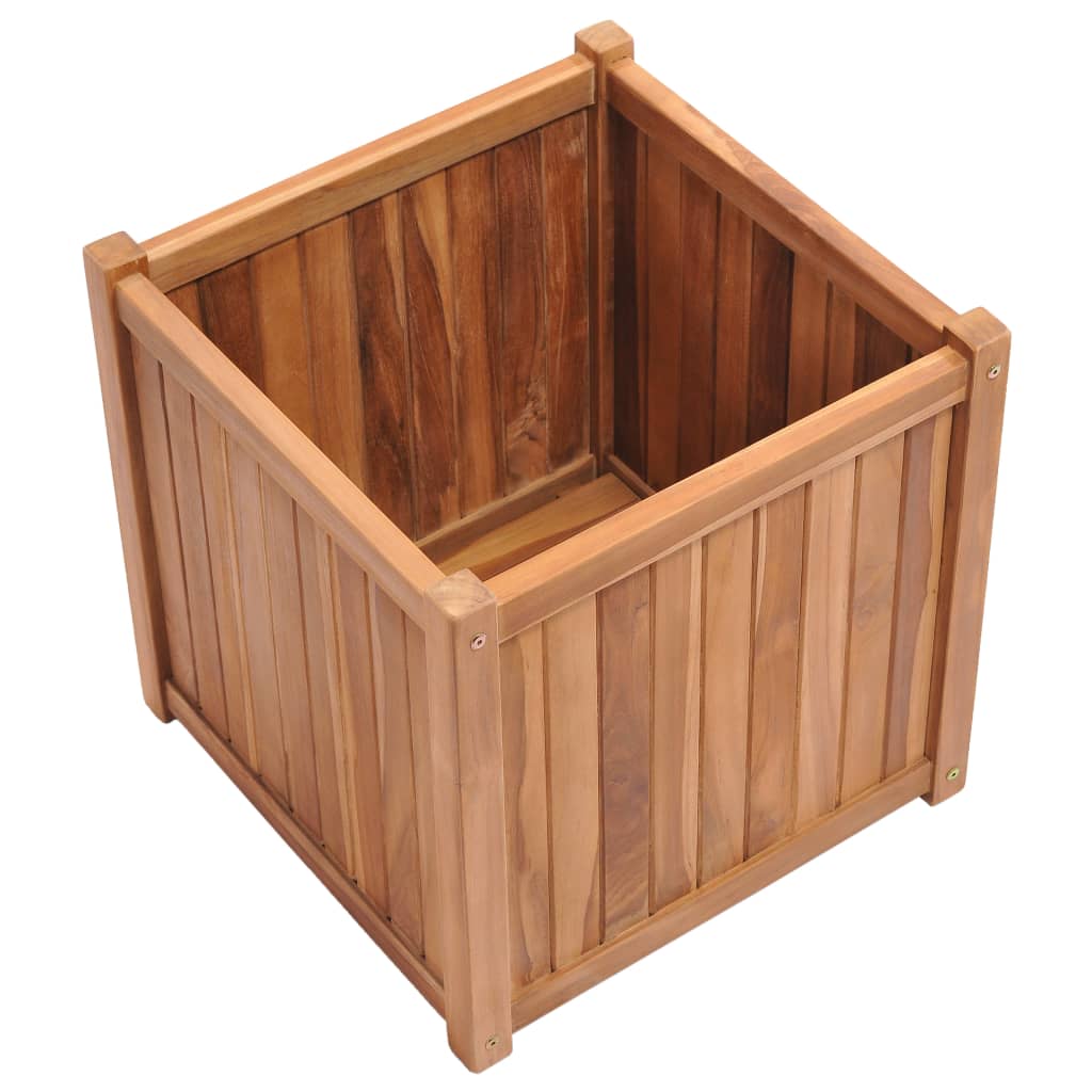 Jardinière surélevée 50x50x50 cm en bois de teck massif