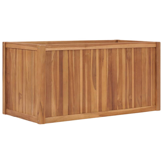 Jardinière surélevée 100x50x50 cm en bois de teck massif