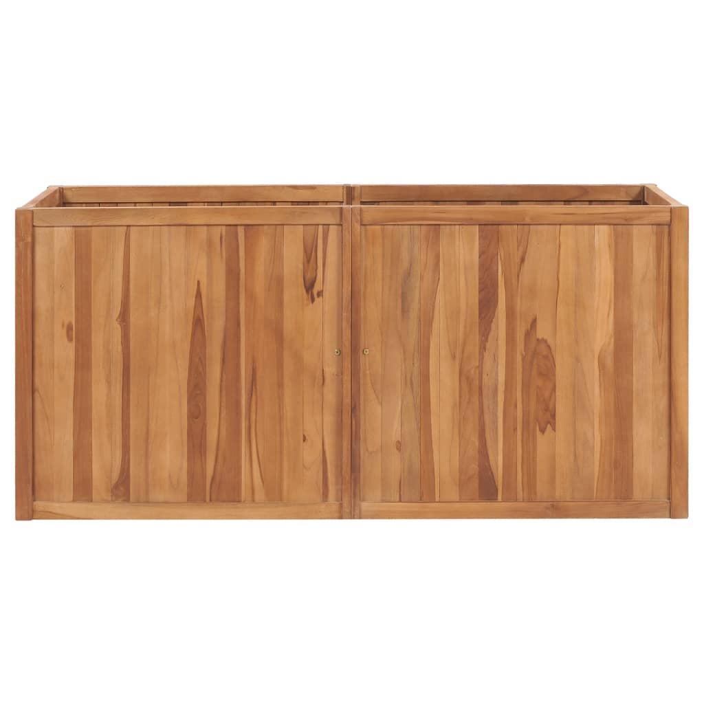 Garten-Hochbeet 150 x 50 x 70 cm Massivholz Teak