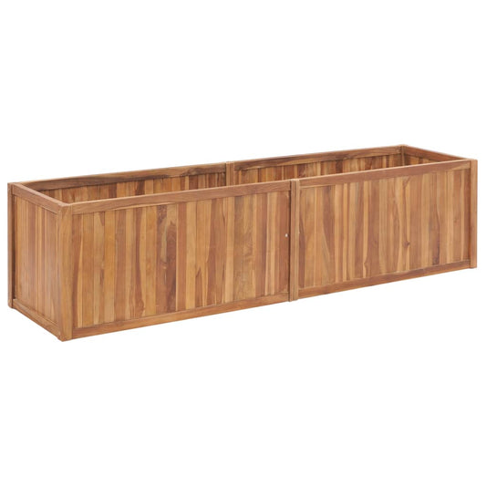 Garden raised bed 200 x 50 x 50 cm solid teak wood