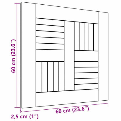 Tischplatte Massivholz Teak 60×60×2,5 cm