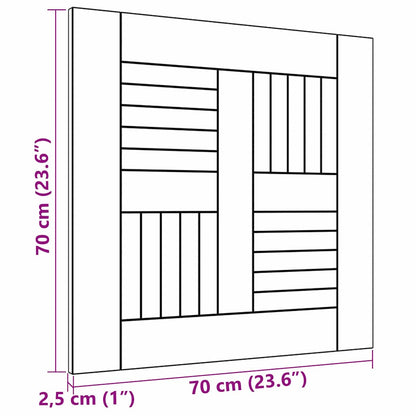Tischplatte Massivholz Teak 70×70×2,5 cm