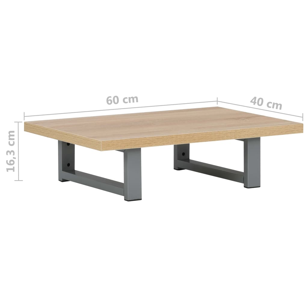 2-tlg. Badmöbel-Set Keramik Eichenbraun