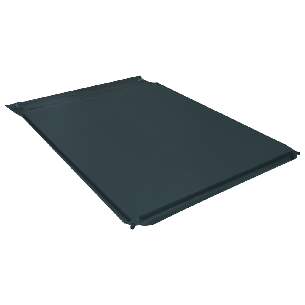 Aufblasbare Isomatte mit Kissen 130 x 190 cm Dunkelgrün
