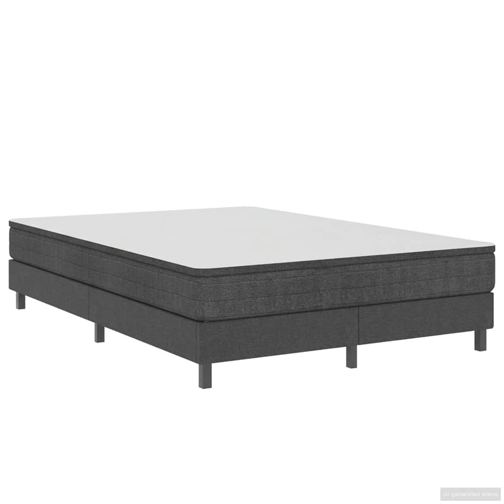 Boxspring-Bettgestell Grau Stoff 160x200 cm