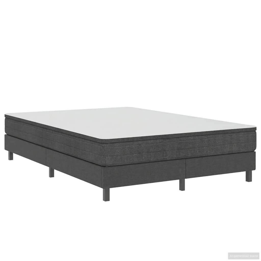 Boxspring-Bettgestell Grau Stoff 160x200 cm